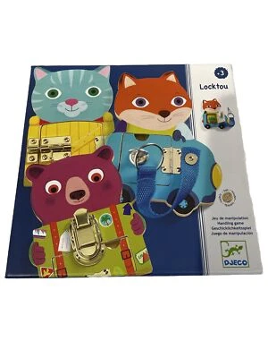 Игрушка Djeco - Locktou деревянный ключ и защелки для открытия для детей 3+ - Изображение 1 из 4