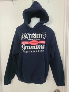 New England Patriots Lovin GRANDMA Hoodie Sweatshirt SZ M Gilden Heavy Blend - Picture 1 of 5