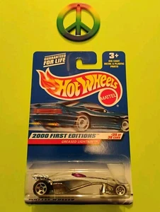 2000 Hot Wheels #95 First Editions 35/36 GREASED LIGHTNIN' Gray - Bild 1 von 7