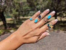 Unisex Rings, Native American Stud Inlay Jewelry, Hand Made SouthWest