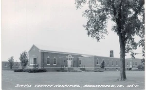 Bloomfield Davis County Hospital foto reale RPPC 1950 IA - Foto 1 di 2