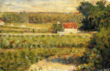 oil painting handpainted on canvas "House with Red Roof "N18240