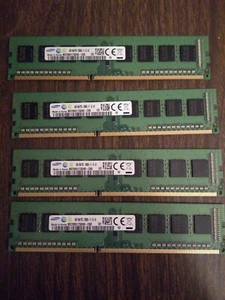 16GB (4 x 4GB) Samsung M378B5173QH0-CK0 DDR3 1600MHz PC3-12800 CL11 RAM lt4 - Picture 1 of 2