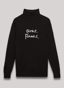 M&S X BELLA FREUD L Divine Feminine Pure Cashmere Jumper Black size Large - Picture 1 of 6