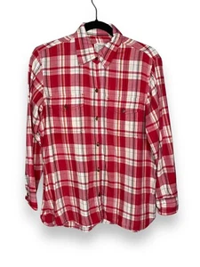 Current Elliot la camicia perfetta in omaha plaid rosso e bianco taglia 2 - Foto 1 di 9