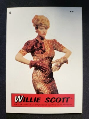 1984 Indiana Jones Temple Doom Sticker Card #6 Willie Scott - Image 1 of 2