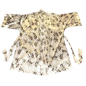 Accappatoio kimono donna Victorias Secret in raso con cintura taglia M/L leopardato tasca intima - Foto 1 di 5