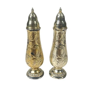 Heavy George III Golden Pepper Shakers - Insignia 563 , Since 1775 - Picture 1 of 7
