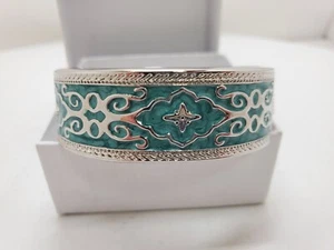 Aqua Scharnier Manschette Armbänder Schmuck Mode Freizeit - Bild 1 von 7
