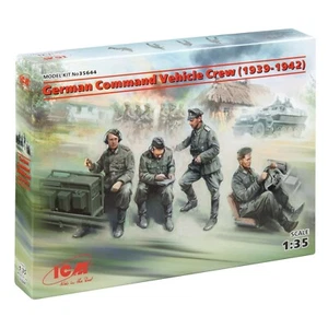 ICM 35644 Plastic model kit 1:35 German Command Vehicle Crew 1939-1942 4 figures - Picture 1 of 12