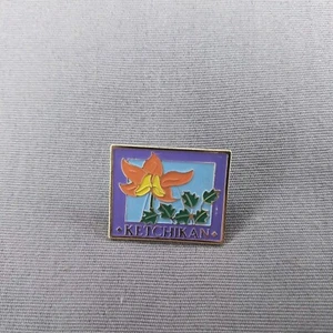 Ketchikan AK Alaska Orange Lily Jacket Lapel Pin  - Picture 1 of 2