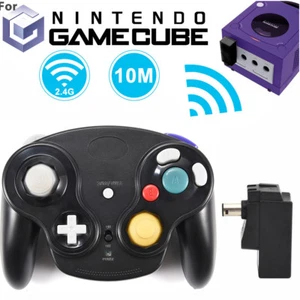 Gamecube Controller Wireless With Adapter Wavebird for Classic Wii GC NGC Black - Picture 1 of 12