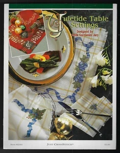 Just CrossStitch ~ Ajustes de mesa Yuletide ~ Folleto de punto de cruz #2242 - Imagen 1 de 2