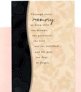 With Deep Sympathy Sister Keeping Memories Alive Mahogany Hallmark Greeting Card - Bild 1 von 3