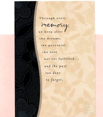 With Deep Sympathy Sister Keeping Memories Alive Mahogany Hallmark Greeting Card - Image 1 of 3