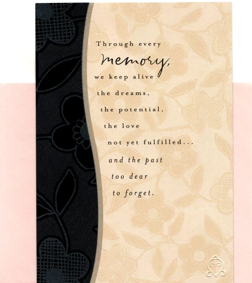 With Deep Sympathy Sister Keeping Memories Alive Mahogany Hallmark Greeting Card - Image 1 of 3