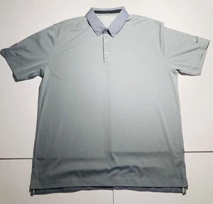 Nike Tour Performance Dri Fit Men’s Blue Gray Polo Golf Short Sleeve Shirt SZ L - Picture 1 of 8