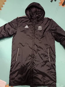 Adidas Hamburger Trainerjacke Lang Kapuze Schwarz Herren L Neuwertig - Bild 1 von 8