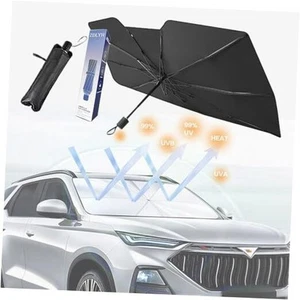 Car Windshield Sun Shade Umbrella, Protect Car from Sun Rays & Heat Damage, - Picture 1 of 7