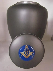 Urna per adulti MASSON MASON logo alluminio granito grigio per cenere 200 CU.IN. - Foto 1 di 1