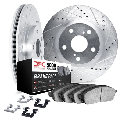 For BMW 750i 06-08 DFC PRO-KIT 5000+ Drilled & Slotted Front Brake Kit Foto 1 de 2