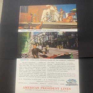 Vintage 1956 American Presidents Line Hong Kong Ad Advertisement - Picture 1 of 2