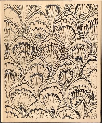 Sello de goma Judikins con fondo de papel jaspeado Foto 1 de 3