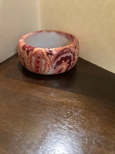 Vintage Chunky Lucite Bangle Bracelet with Palsey Design - Picture 1 of 4