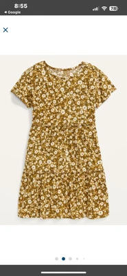Old Navy Tiered Printed Short Sleeved Girls Dress Size XS  - Image 1 of 3