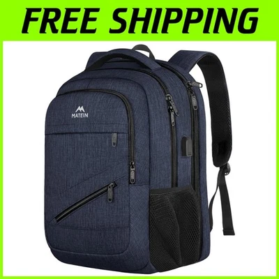 Mochila para portátil XL para hombre, 50L de viaje, azul oscuro Foto 1 de 4