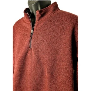 Neu Peter Millar Crown Fleece Cranberry Viertel-Reißverschluss Pullover Sweater UVP 160 $ - Bild 1 von 4