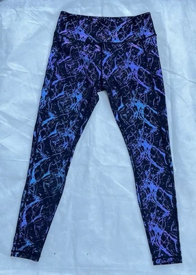 Botas de Combate Curves N Azul/Púrpura Tie Dye Brillantes Leggings Talla-M Con Bolsillo Foto 1 de 4
