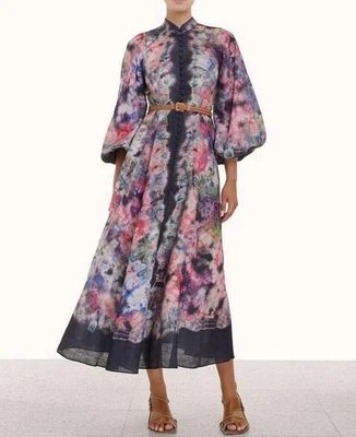 Vestido Zimmermann Tropicana de lino con botones talla 0 AU8 (US4) NUEVO CON ETIQUETAS Foto 1 de 4