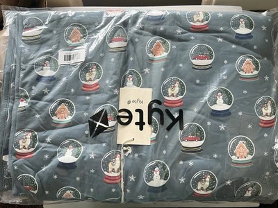 Новый в коробке Платиновый Эксклюзивный Kyte Baby МАЛЫШ Одеяло Снежный Глобус 1.0 Tog 57x39 дюймов Рождество - Изображение 1 из 4