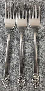 Oneida VINLAND Lot of 3 Dinner Forks 7.25" Community Stainless Flatware - Picture 1 of 7