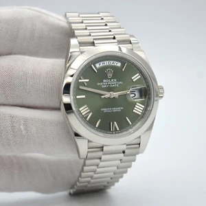 Rolex 228206 Day Date President Platinum Green 40mm with box & papers New 2022 - Picture 1 of 10