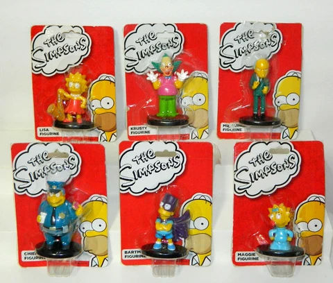 2014 The Simpsons Lot of 6: Lisa, Bart, Mr Burns, Krusty, MAGGIE 3" PVC Figures Cover