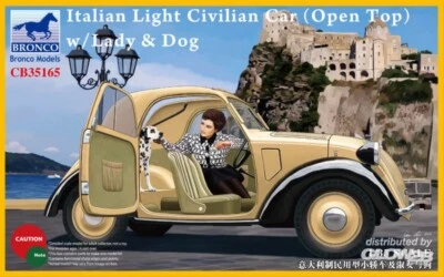 KIT MODELLINO AUTO STATICO BRONCO MODEL ITALIAN LIGHT CIVILIAN CAR TOPOLINO 1/35 - Immagine 1 di 4