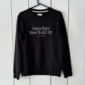 Saturdays New York City Bowery Miller Standard Crew Sweatshirt Herren M schwarz NEU - Bild 1 von 11