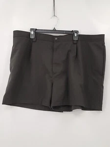 Van Heusen Chino Shorts Mens Adult Size 44 Black 100% Polyester Flat Front - Picture 1 of 6