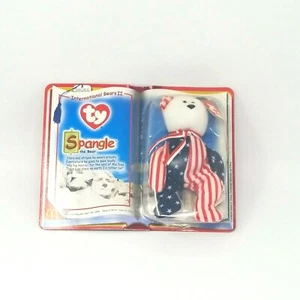 2000 Ty Teenie Beanie McDonalds Spangle The Bear Patriotic Beanie Babies - Picture 1 of 12