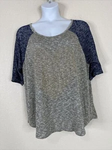 NWT Lane Bryant Womens Plus Size 22/24 (2X) Metallic Knit Rhinestone Heart Shirt - Picture 1 of 7