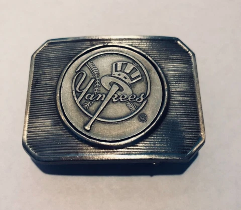 Rawlings New York Yankees Top Hat Logo Pewter Belt Buckle Cover