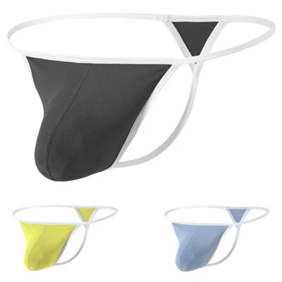 Zonbailon Mens G-strings Comfort Soft Big Pouch Mens T-Back Bamboo Underwear - Image 1 of 4