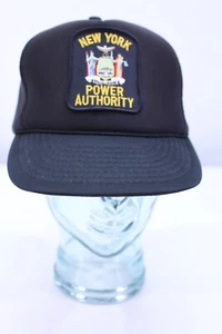 Vintage Otto New York Power Authority Uniform Mütze Baseballkappe Excelsior schwarz NY - Bild 1 von 13