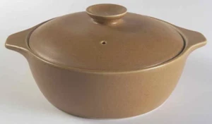 Vintage DENBY bedeckt Auflaufform braun hält 1,75 Quart rund Made in England - Bild 1 von 7