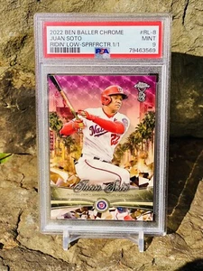 Juan Soto 1/1 Superfractor Low Rider 2022 Ben Baller Chrome Refractor PSA 9 - Picture 1 of 3