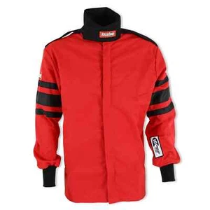 Chaqueta de traje de bomberos RaceQuip de una sola capa para conductor de carreras SFI 3.2A/1 2XL roja 111017 - Imagen 1 de 9