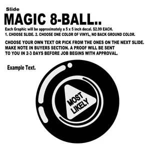 Decal Die Cut Vinyl Sticker Magic 8 Ball, 8-Ball, old school cool, classic - Bild 1 von 5