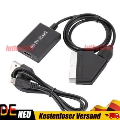 HDMI zu SCART Kabel HDMI zu SCART Adapter Video Adapter HDMI zu SCART Konverter. - Bild 1 von 4